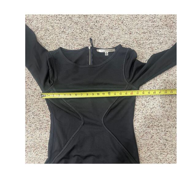 Max Studio Black Stretch Bodycon Dress Classic Minimalist Office Evening Size M - Picture 5 of 8